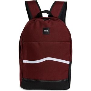Vans Off The Wall Men's Construct Skool Backpack With Laptop Sleeve in Burgundy